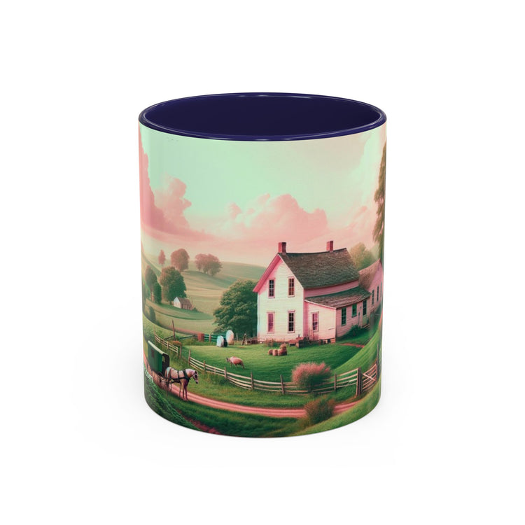 Pink Amish Illustration Coffee Mug