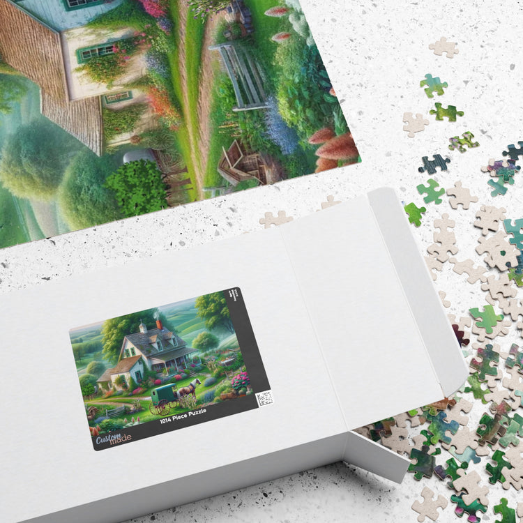Traditional Amish House and Garden Puzzle