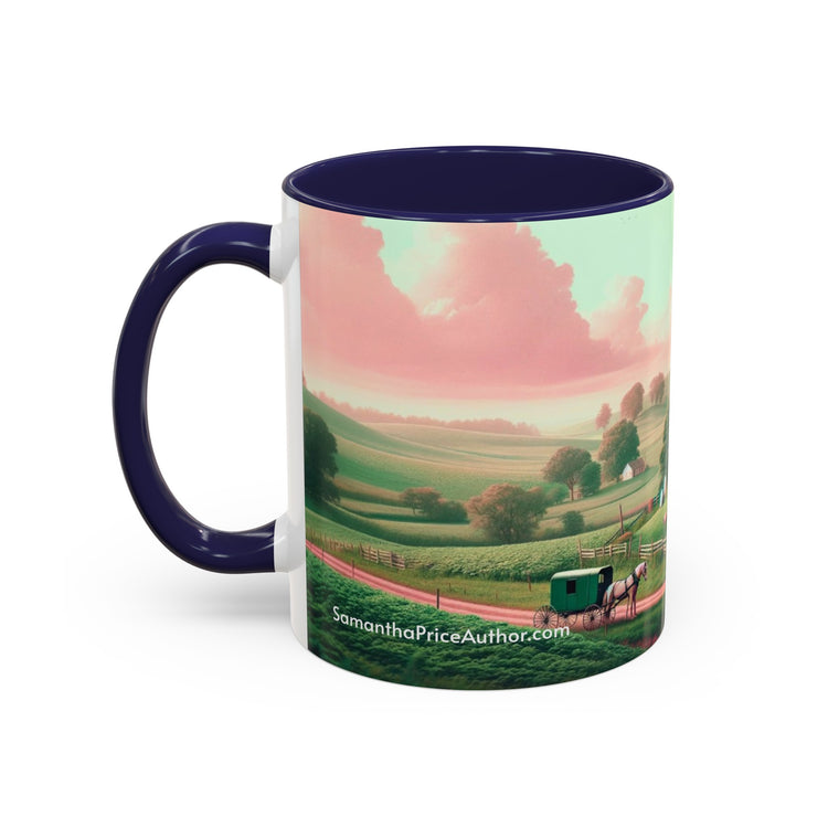Pink Amish Illustration Coffee Mug