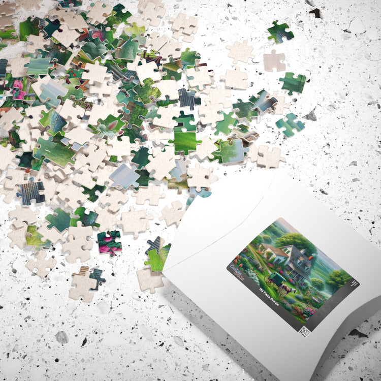 Traditional Amish House and Garden Puzzle