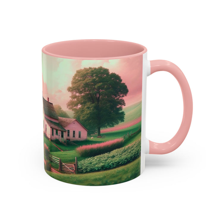 Pink Amish Illustration Coffee Mug