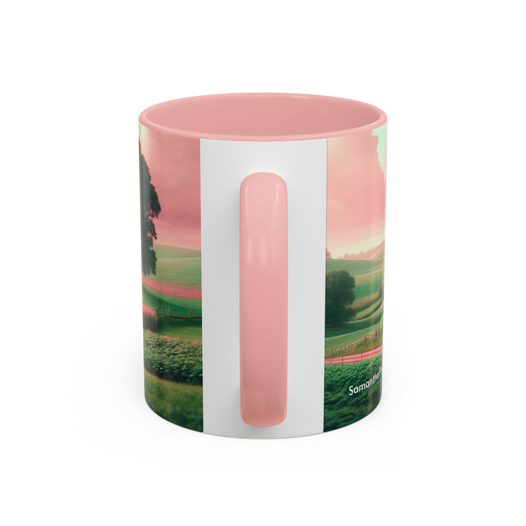 Pink Amish Illustration Coffee Mug