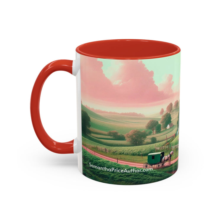 Pink Amish Illustration Coffee Mug