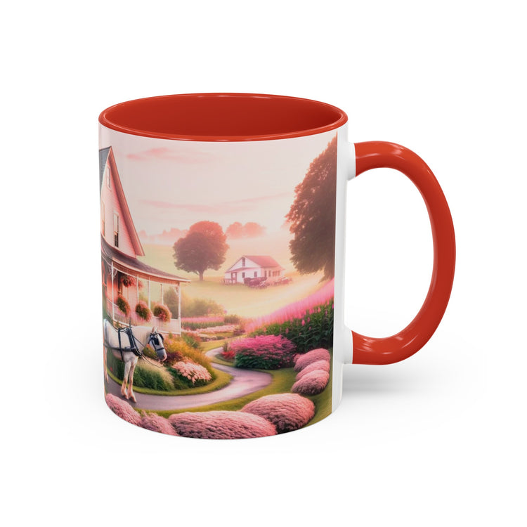 Pink Amish Scene Coffee Mug