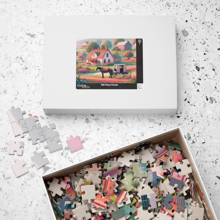 amish puzzle box and pieces