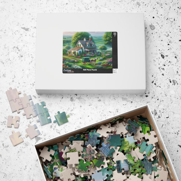 Traditional Amish House and Garden Puzzle