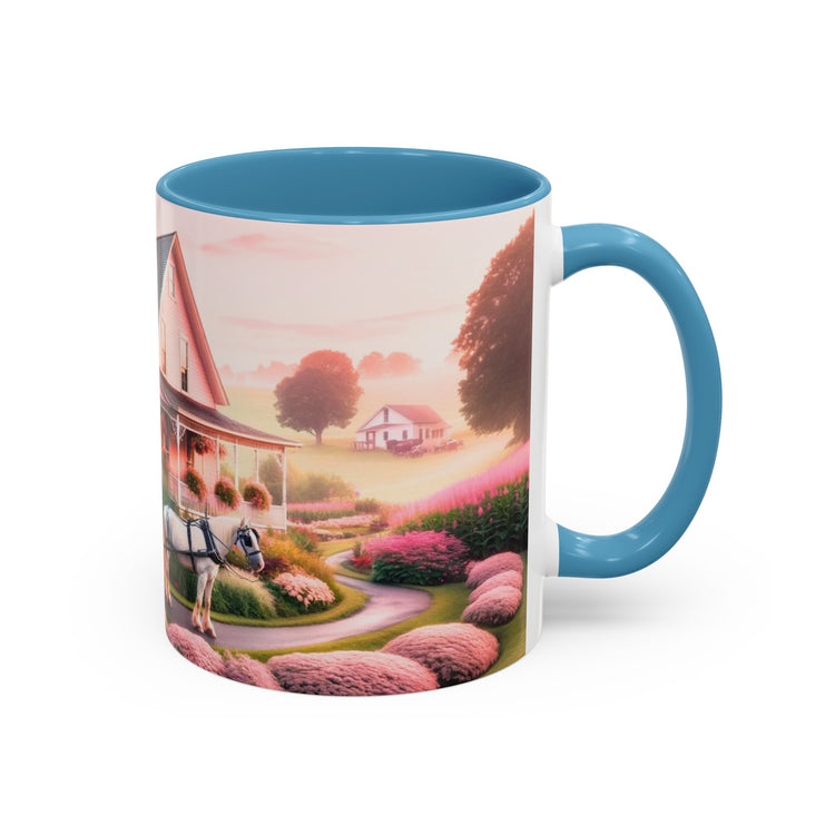 Pink Amish Scene Coffee Mug
