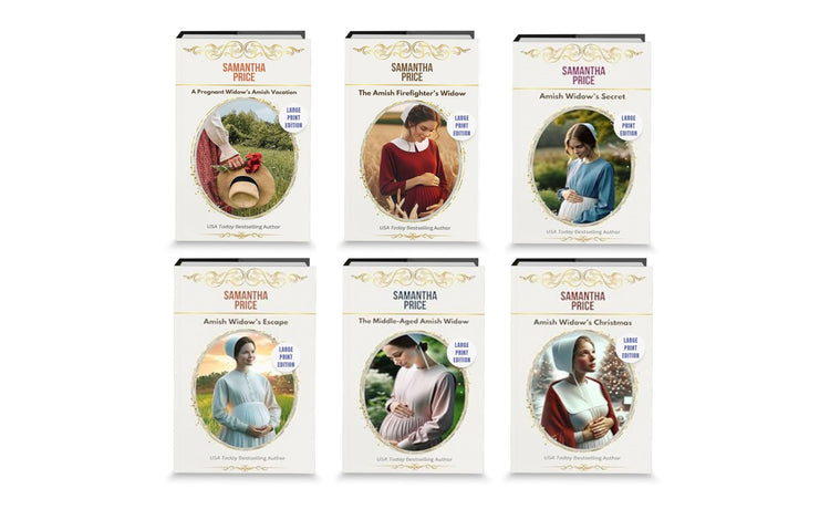 Expectant Amish Widows - Books 7 - 12 (LARGE PRINT PAPERBACKS BUNDLE)