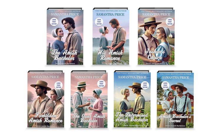 Seven Amish Bachelors Full Series Large Print Paperbacks Bundle