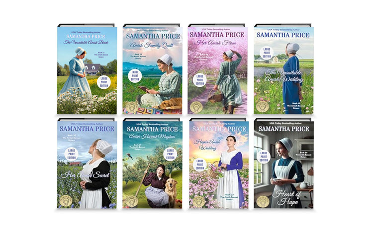 The Amish Bonnet Sisters - Books 17 - 24 (LARGE PRINT PAPERBACKS BUNDLE)