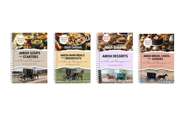 Amish CookBooks Bundle - Volume 1 (4 Spiral Bound BUNDLE) - samanthapriceshop