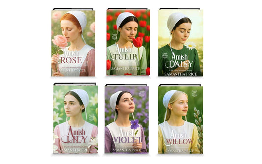 The six Amish Love Blooms paperbacks by USA Today bestselling author Samantha Price