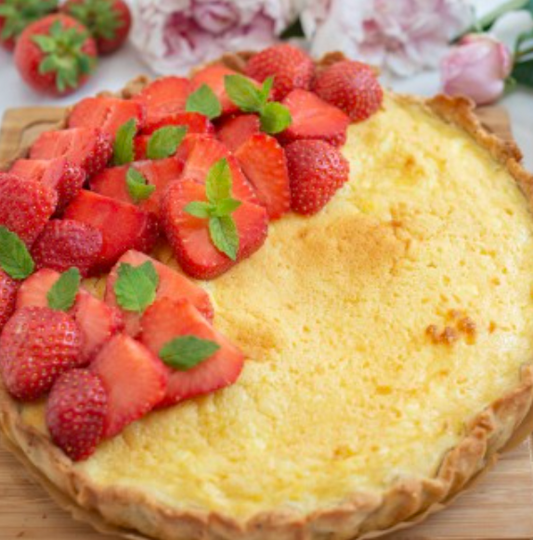 Traditional Amish Strawberry & Custard Pie — A Family Favorite
