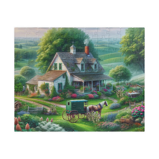 Traditional Amish House and Garden Puzzle