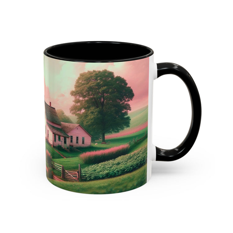 Pink Amish Illustration Coffee Mug
