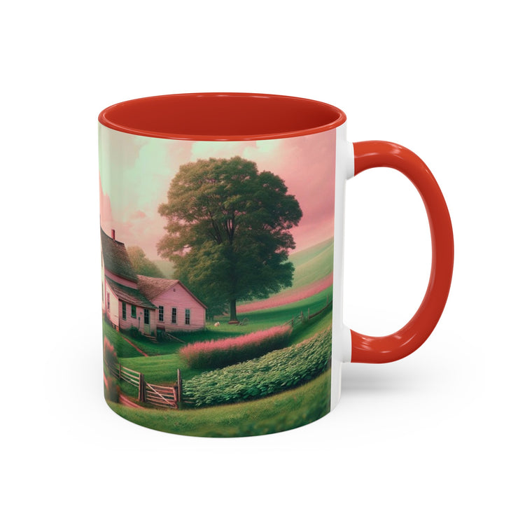 Pink Amish Illustration Coffee Mug