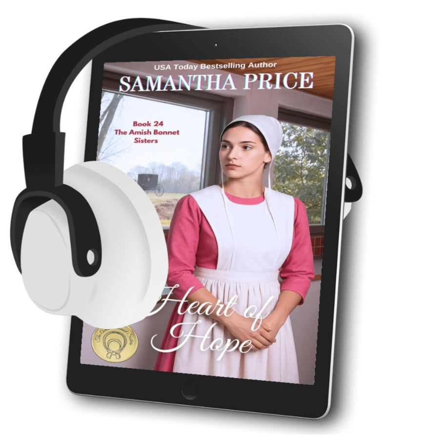 A Heart Of Hope Audiobook Amish Woman in a pink gown