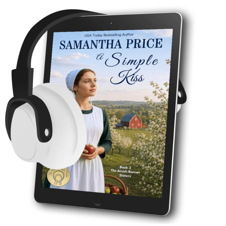 A Simple Kiss Audiobook Amish Woman in a field 