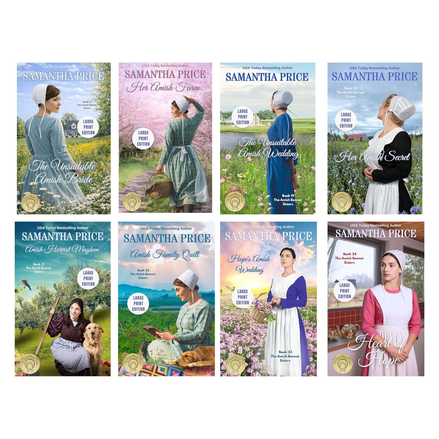 Amish Bonnet Sisters Large Print Paperback Bundle 3