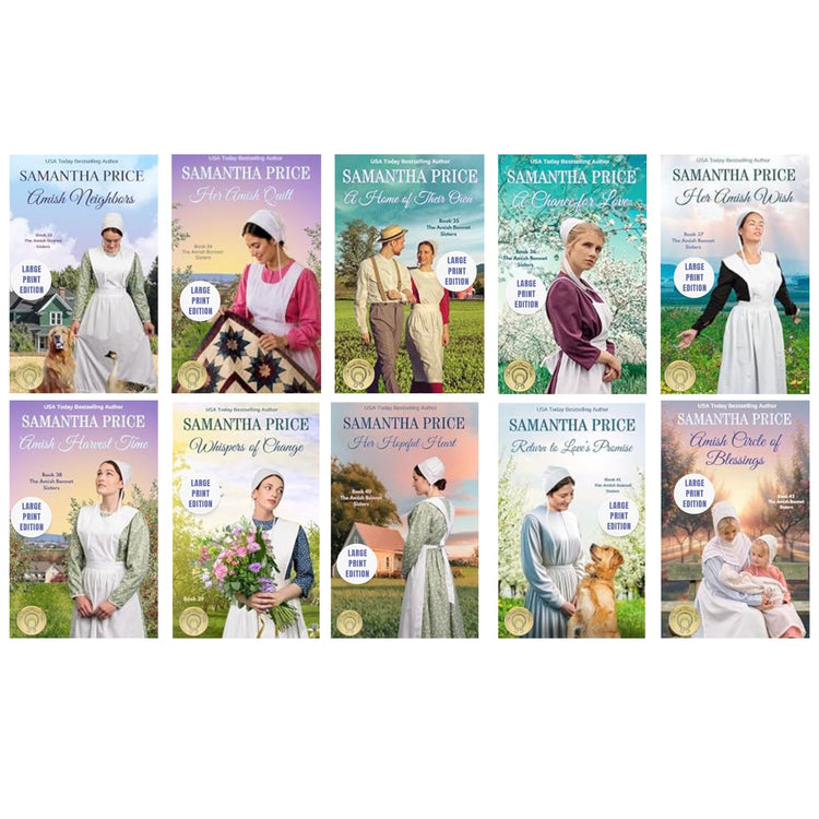Amish Bonnet Sisters Large Print Paperback Bundle 