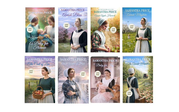 amish large print paperback bundles in the bonnet sisters series