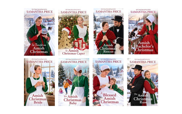 A bundle of 8 Amish Christmas Books by USA today best selling author Samantha Price - Amish Romance Author 