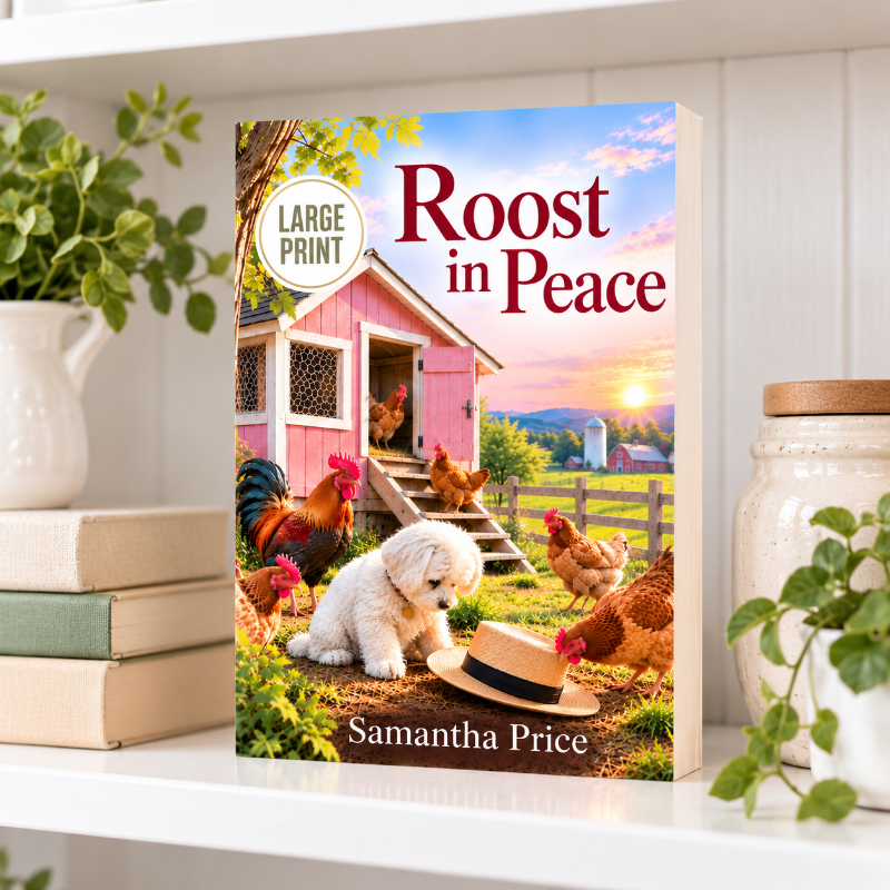 amish roost in peace large print book cozy mystery