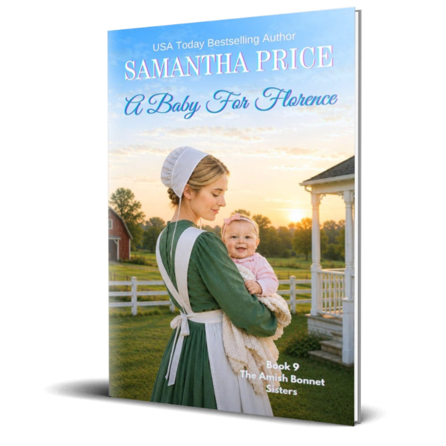 a baby for florence cover, depicting an amish woman with a baby