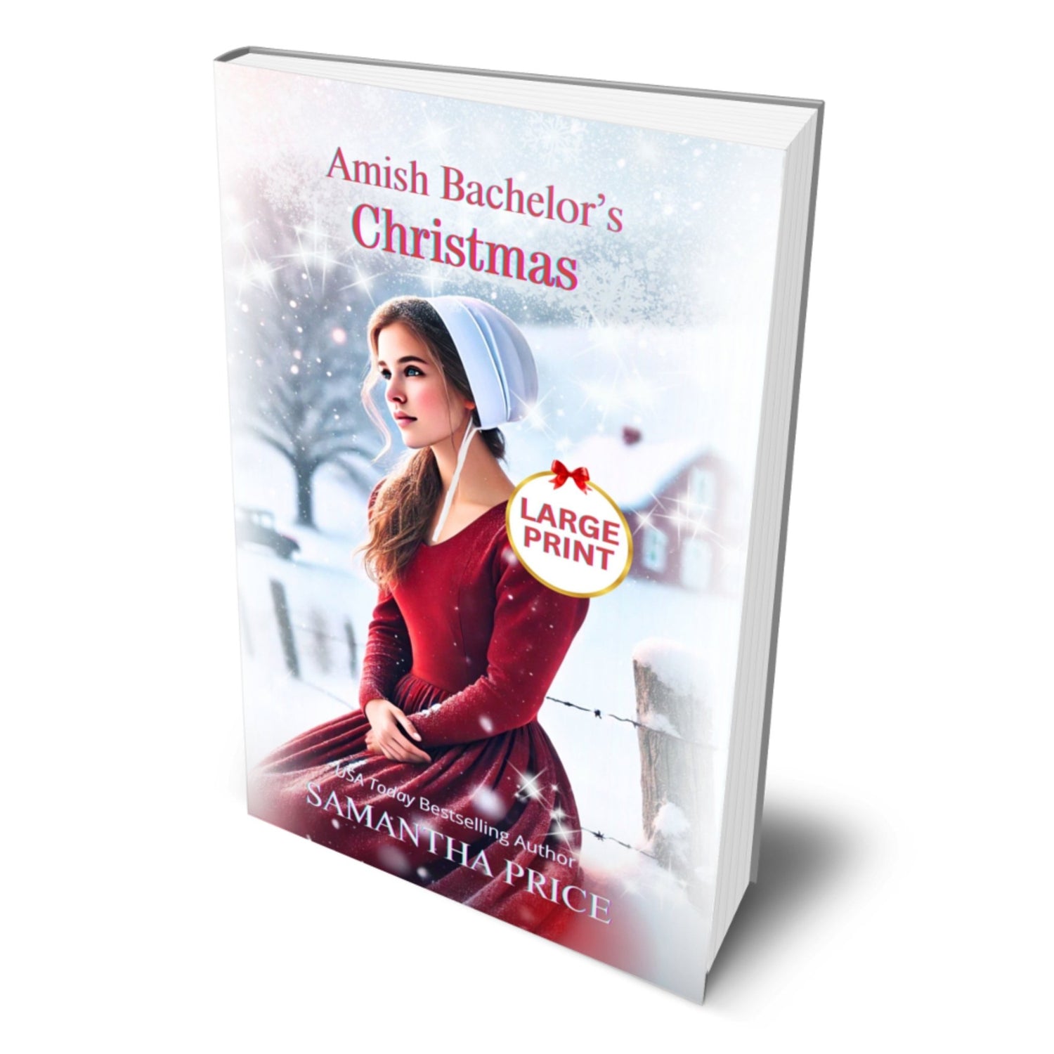 Amish Bachelor's Christmas (LARGE PRINT PAPERBACK) - samanthapriceshop