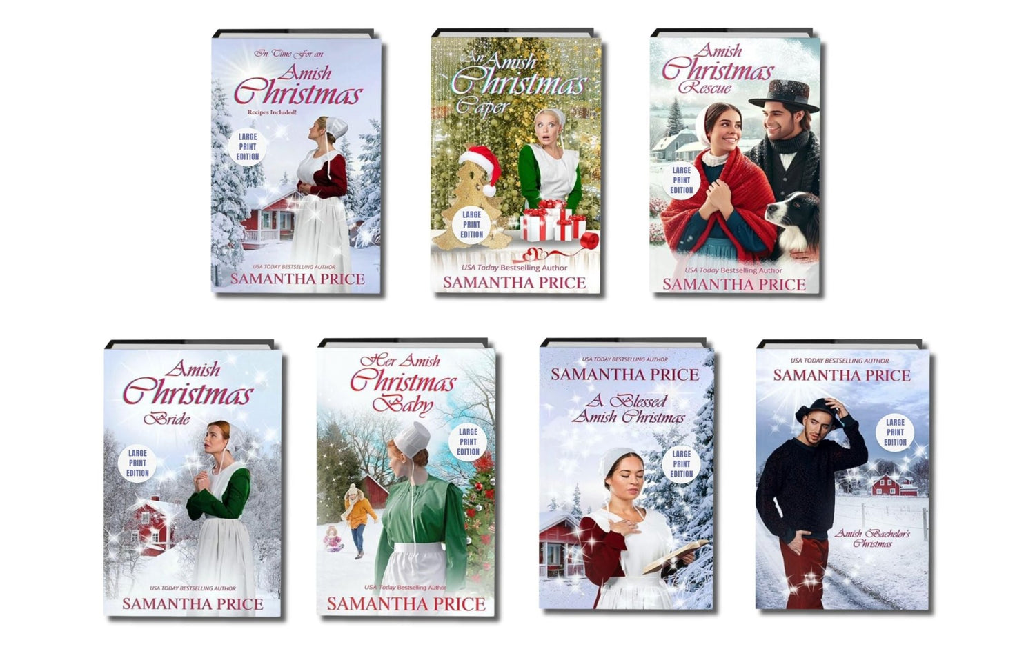 Amish Christmas Books - Full Series (LARGE PRINT PAPERBACKS BUNDLE) - samanthapriceshop