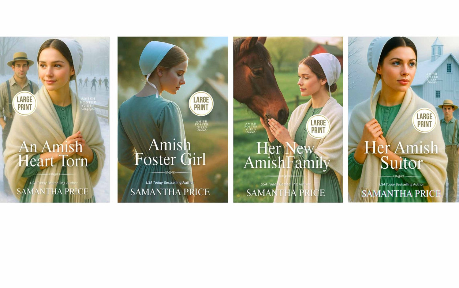 Amish Foster Girls - Full Series (LARGE PRINT PAPERBACKS BUNDLE) - samanthapriceshop