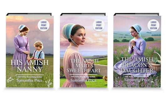 Amish Maids Trilogy - Full Series (LARGE PRINT PAPERBACKS BUNDLE) - samanthapriceshop