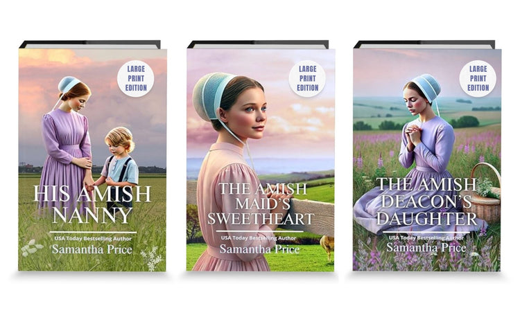 Amish Maids Trilogy - Full Series (LARGE PRINT PAPERBACKS BUNDLE) - samanthapriceshop