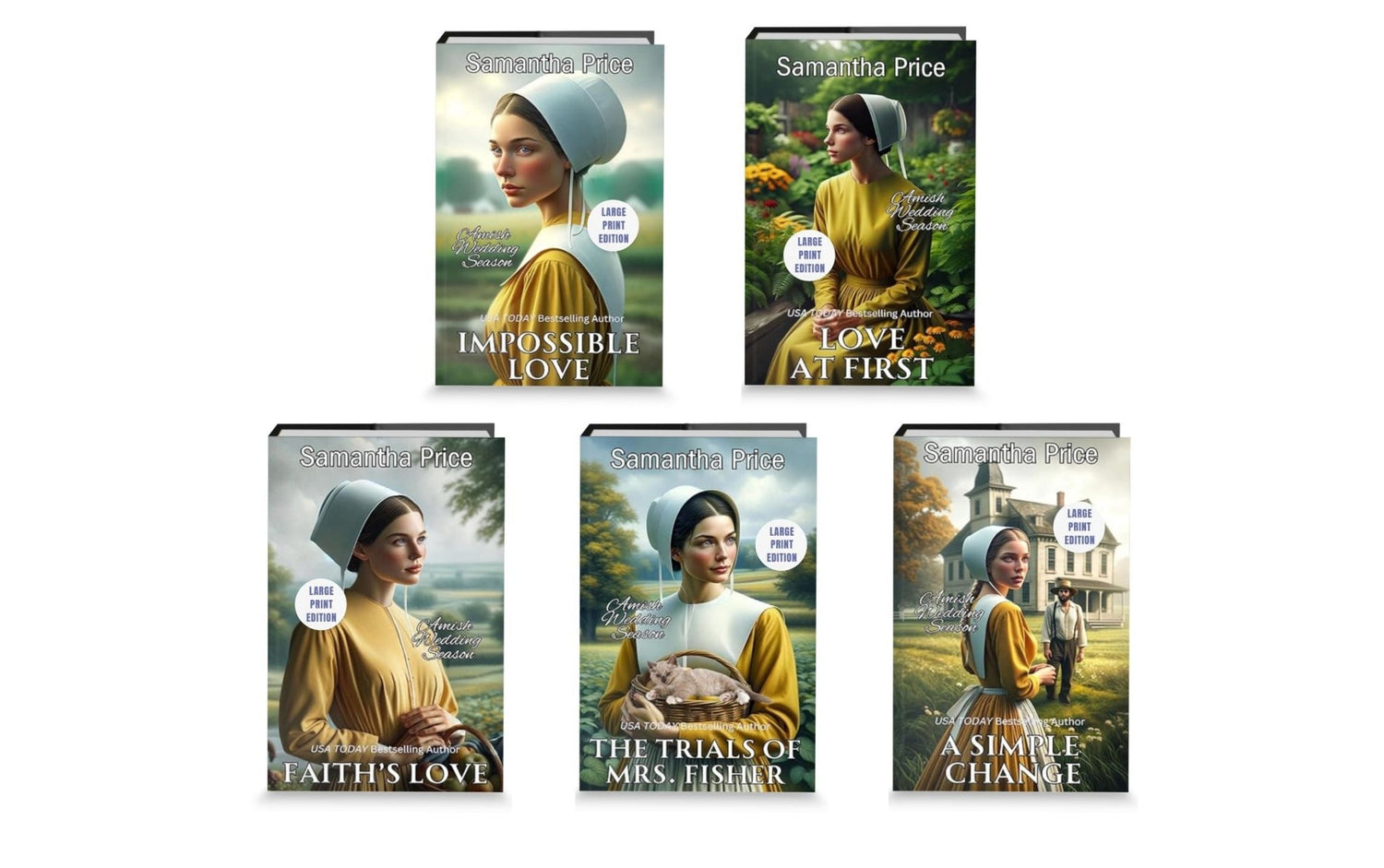 Amish Wedding Season - Full Series (LARGE PRINT PAPERBACKS BUNDLE) - samanthapriceshop