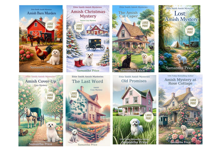 Collection of Amish-themed book covers by Samantha Price.