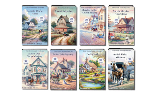 Ettie Smith Amish Mysteries - Books 1 - 8 (LARGE PRINT PAPERBACKS BUNDLE) - samanthapriceshop