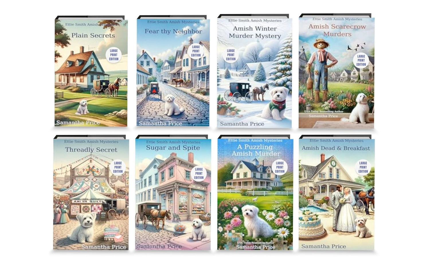 Ettie Smith Amish Mysteries - Books 17 - 24 (LARGE PRINT PAPERBACKS BUNDLE) - samanthapriceshop