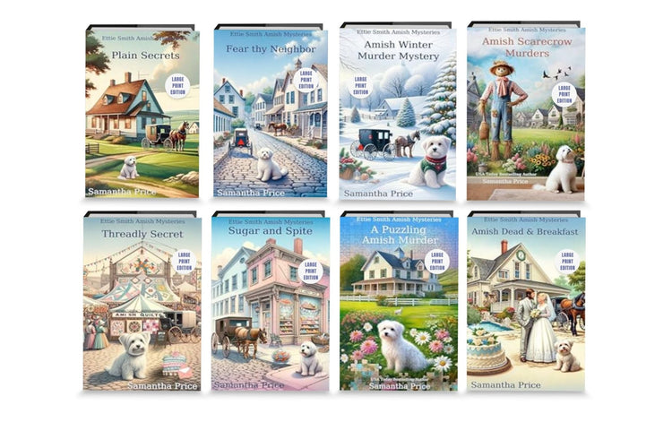 Ettie Smith Amish Mysteries - Books 17 - 24 (LARGE PRINT PAPERBACKS BUNDLE) - samanthapriceshop