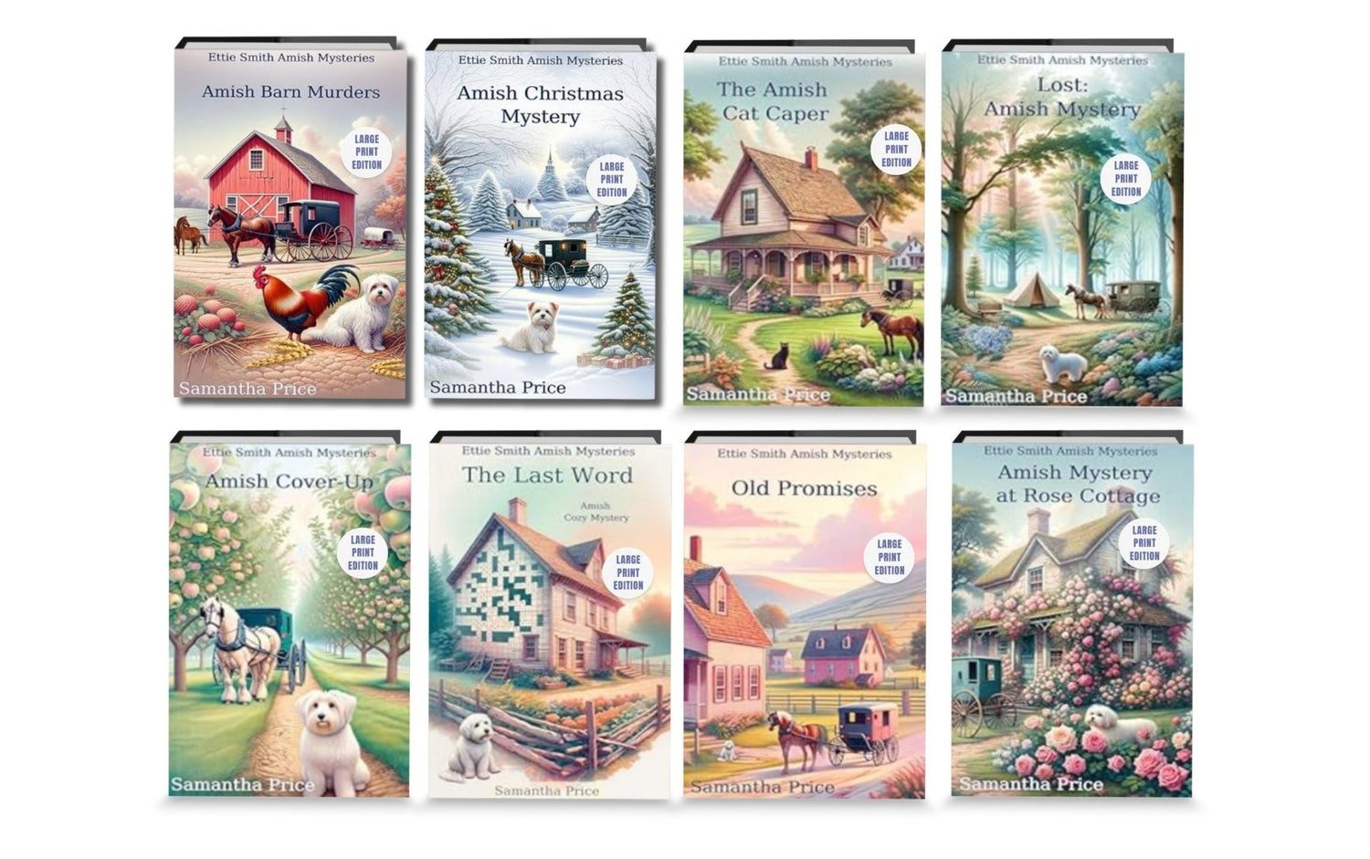 Ettie Smith Amish Mysteries - Books 9 - 16 (LARGE PRINT PAPERBACKS BUNDLE) - samanthapriceshop