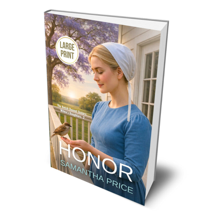 Book cover of 'Honor' by Samantha Price with a woman in a blue dress and white headscarf on a porch.