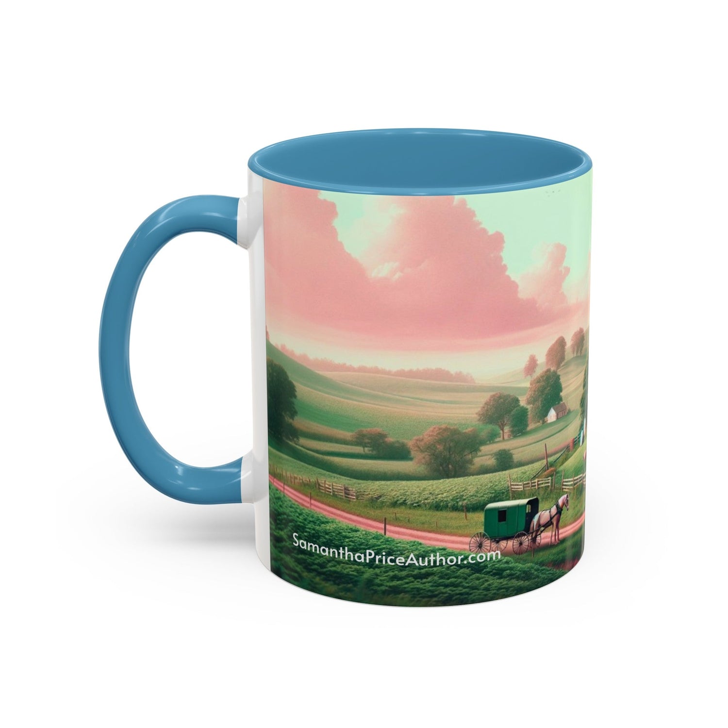 Pink Amish Illustration Coffee Mug - samanthapriceshop