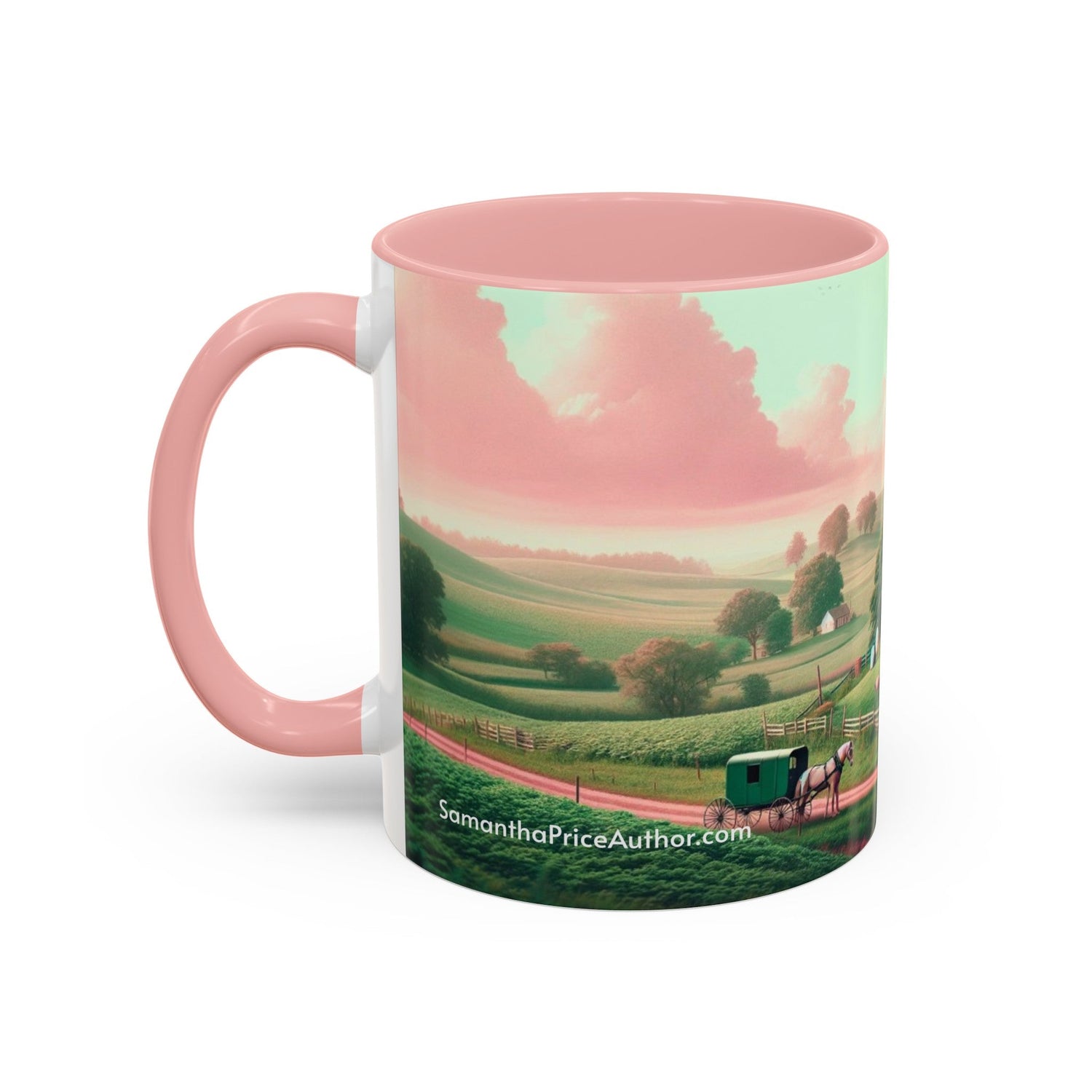 Pink Amish Illustration Coffee Mug - samanthapriceshop