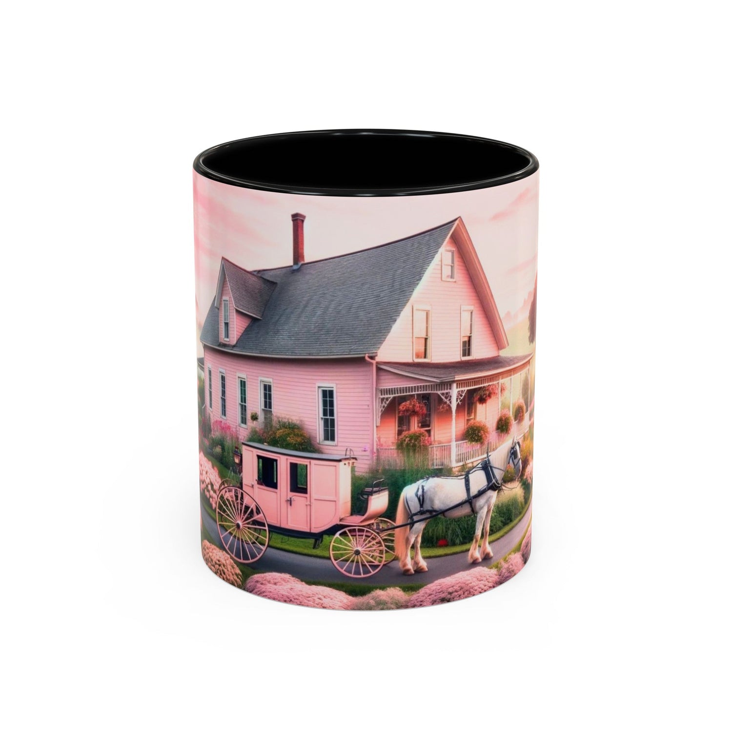 Pink Amish Scene Coffee Mug - samanthapriceshop