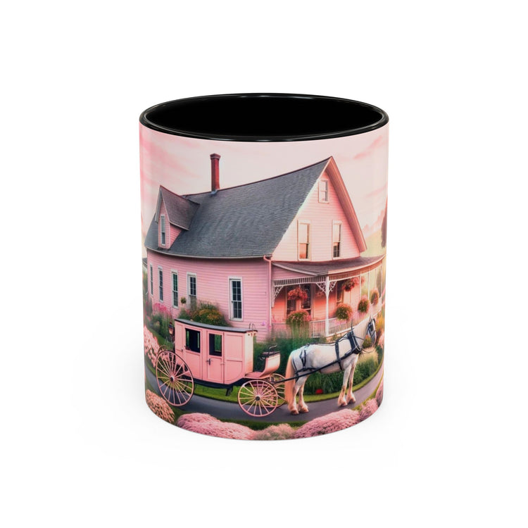 Pink Amish Scene Coffee Mug - samanthapriceshop