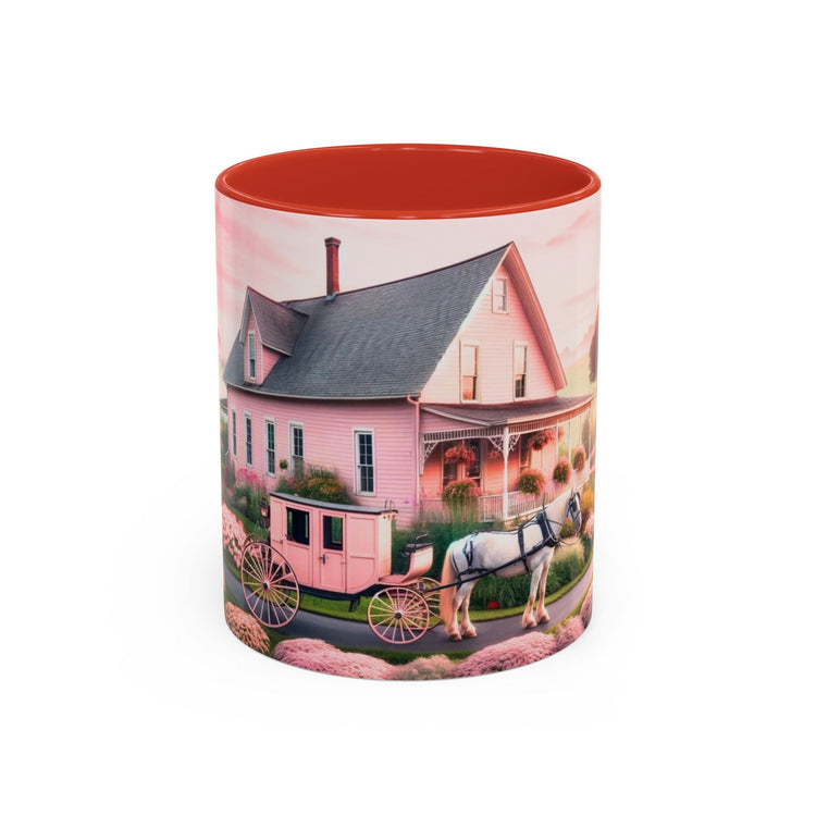 Pink Amish Scene Coffee Mug - samanthapriceshop