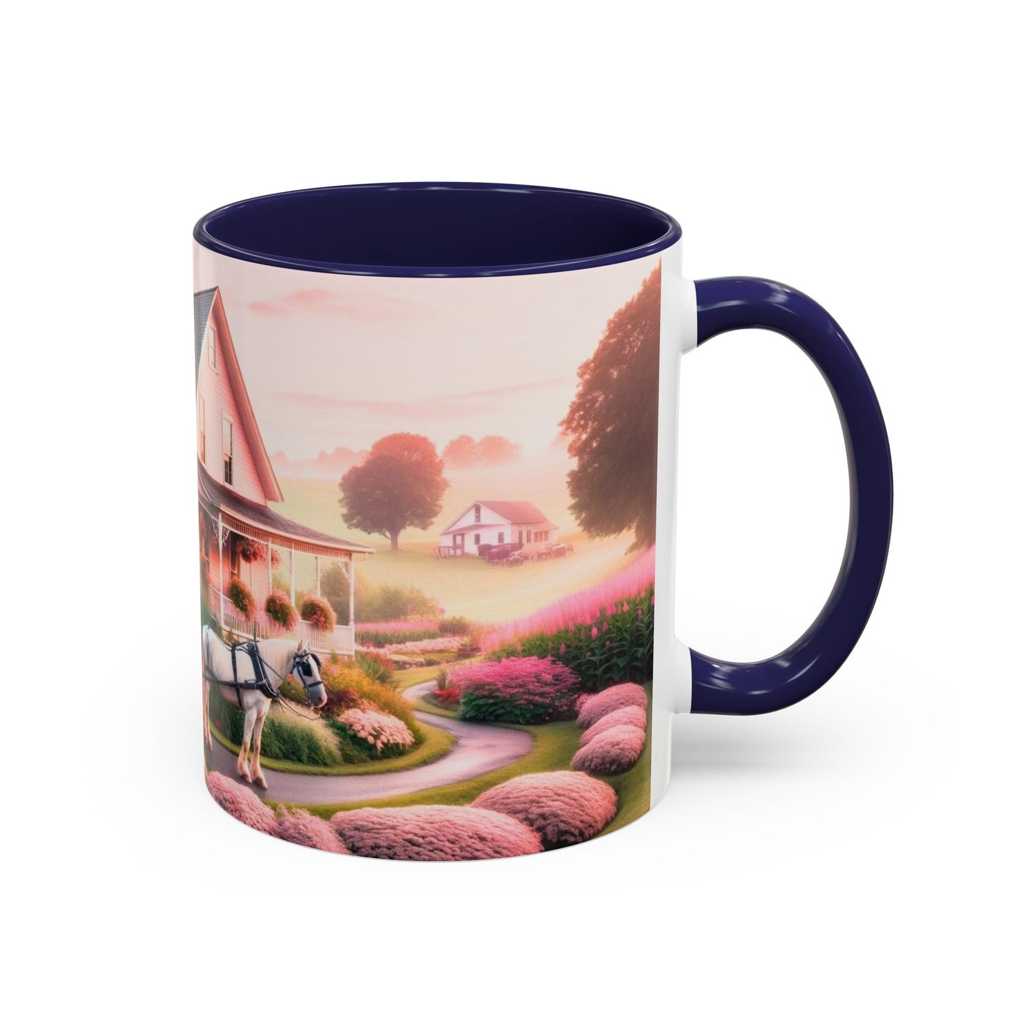Pink Amish Scene Coffee Mug - samanthapriceshop