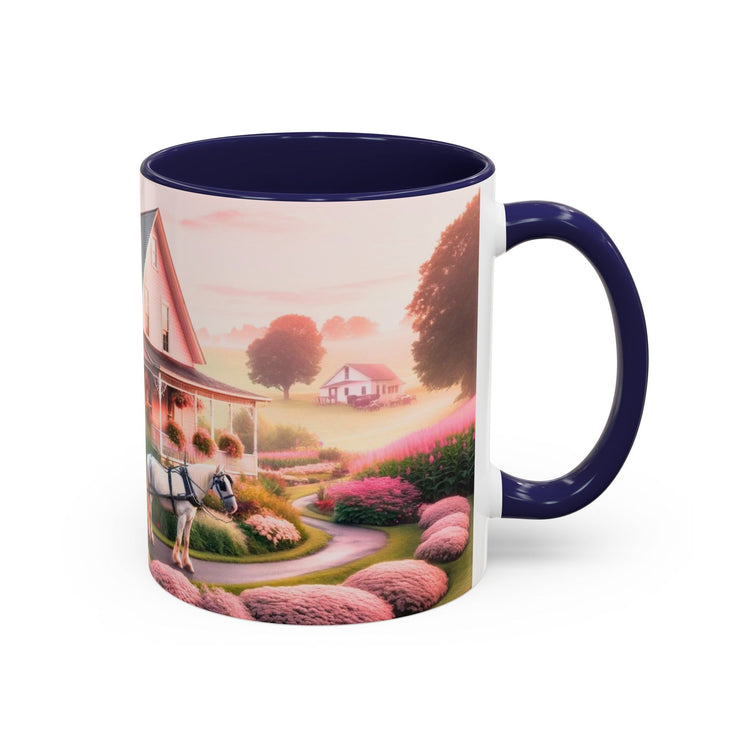 Pink Amish Scene Coffee Mug - samanthapriceshop