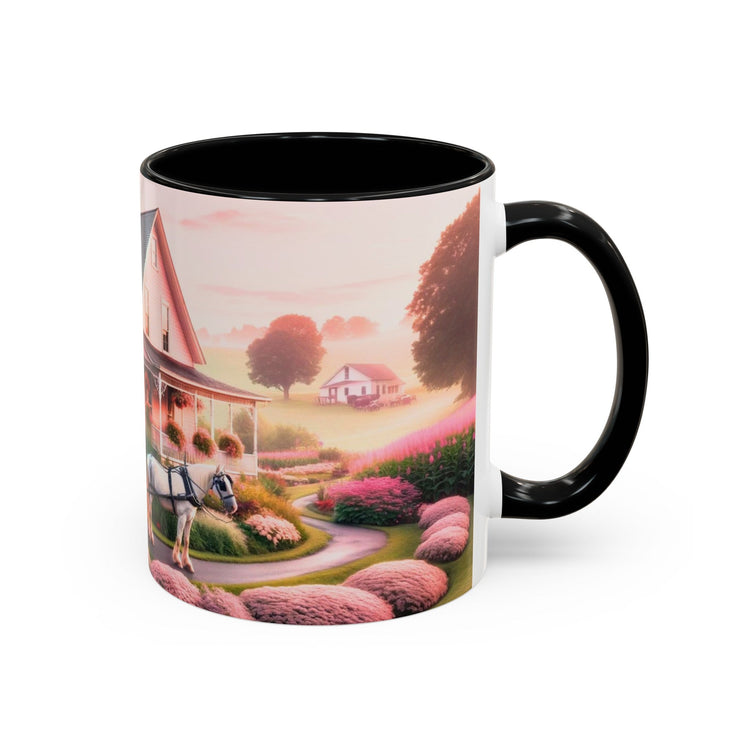 Pink Amish Scene Coffee Mug - samanthapriceshop