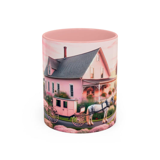 Pink Amish Scene Coffee Mug - samanthapriceshop