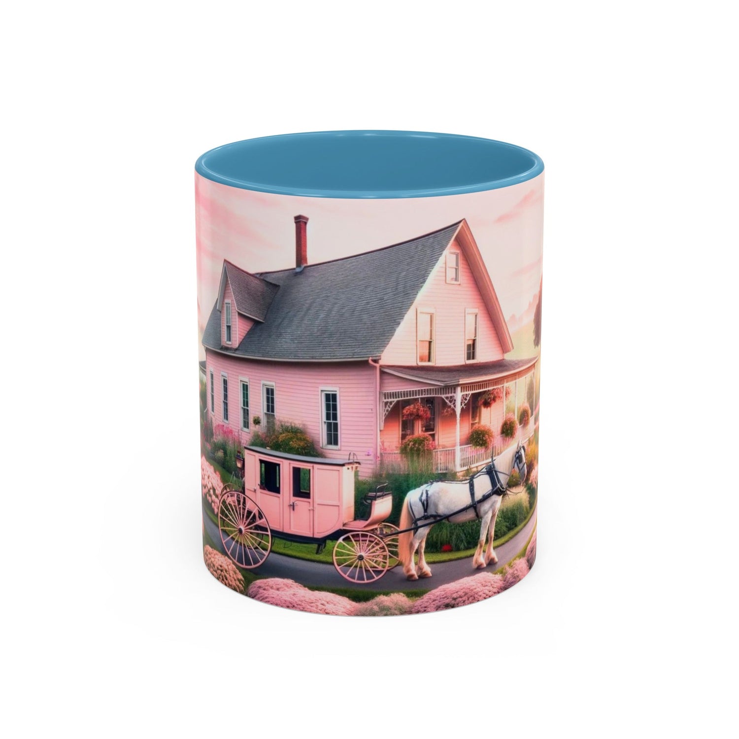Pink Amish Scene Coffee Mug - samanthapriceshop
